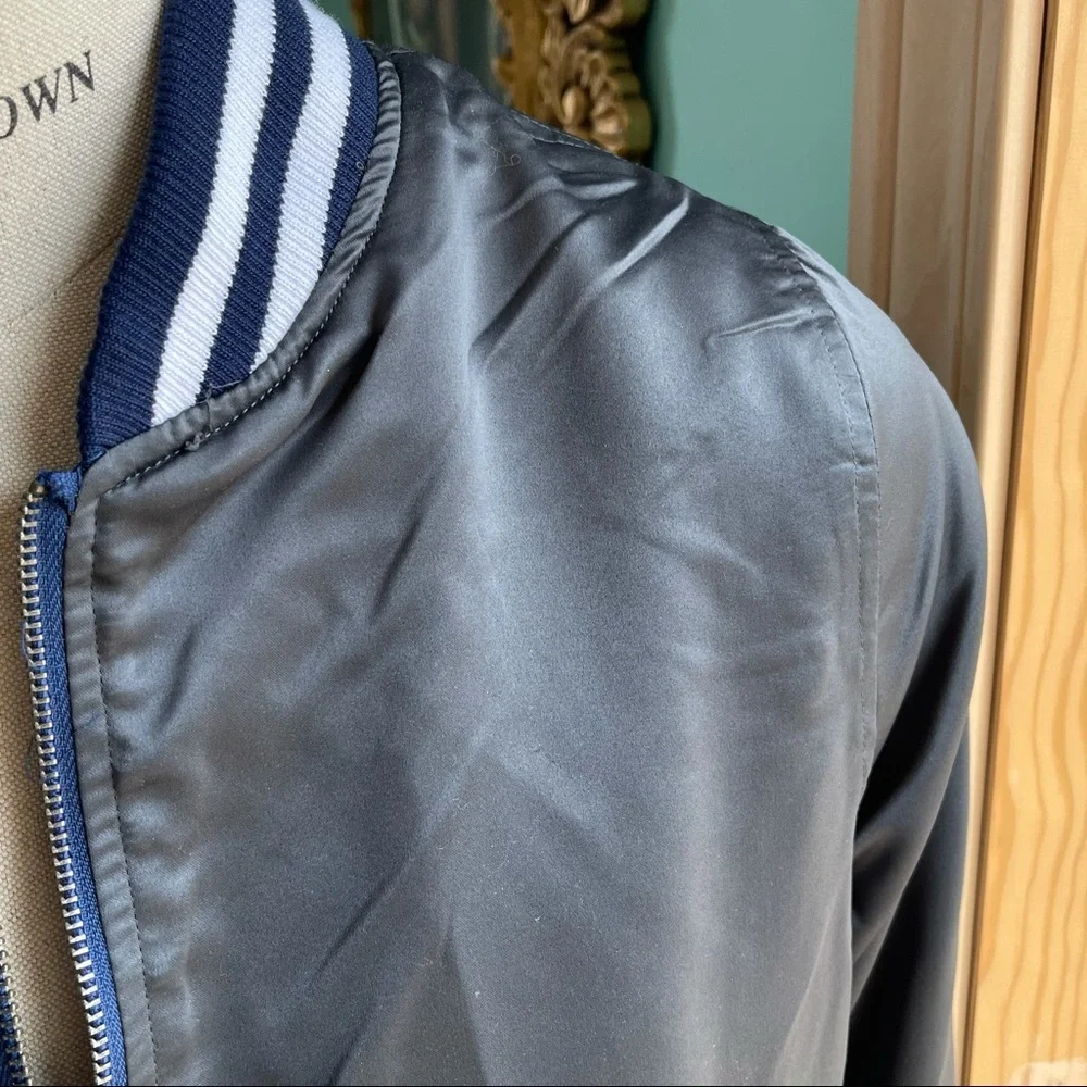 Del Toro, New, Men, Satin Bomber Reversible Jacket